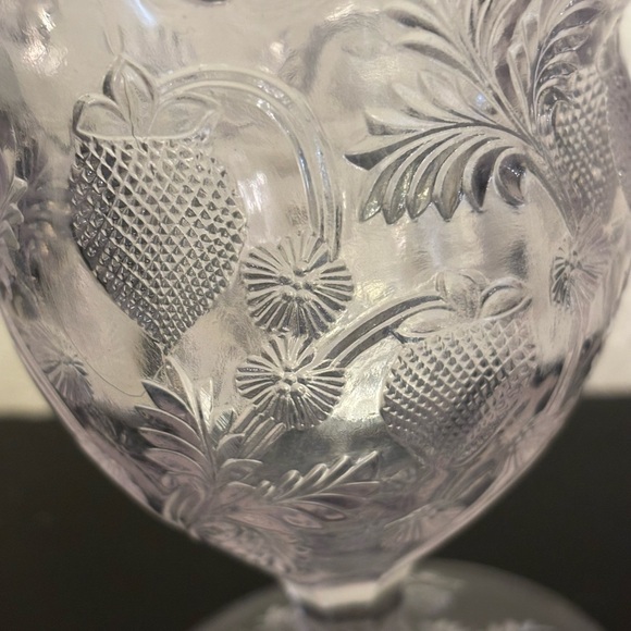 Elegant Glass Creamer with Strawberry Design with a hint of Amethyst color - Picture 7 of 7